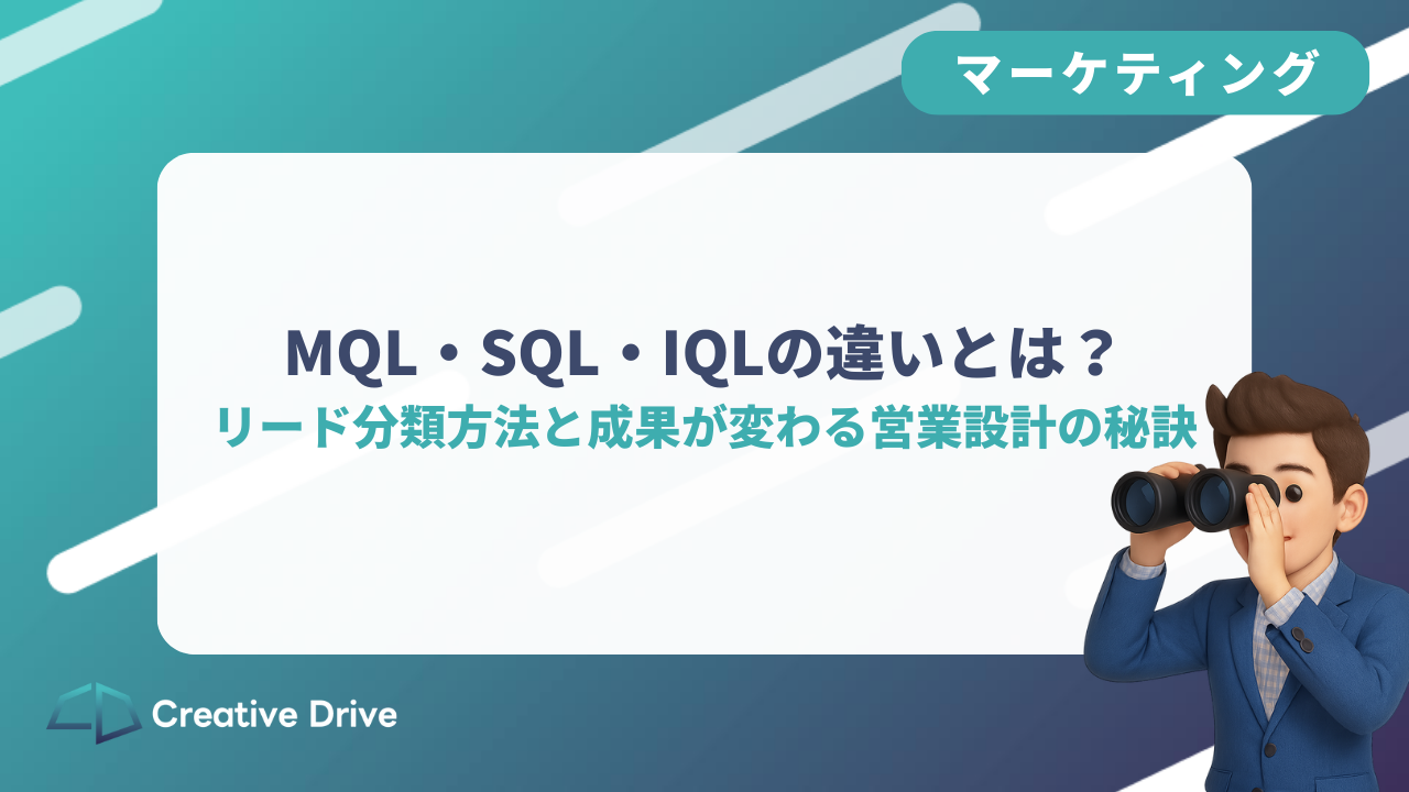 MQL・SQL・IQLの違いとは？リード分類方法と成果が変わる営業設計の秘訣