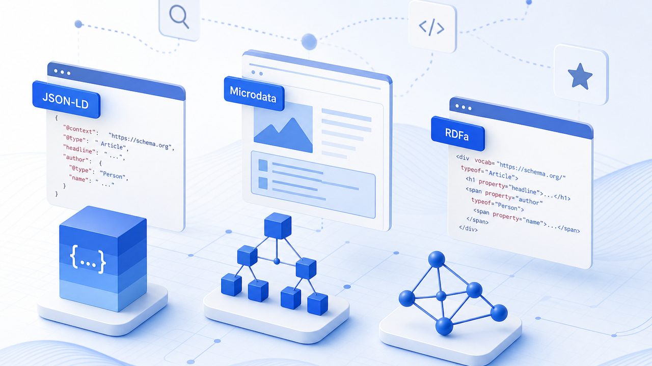 実装方法の種類：JSON-LD・Microdata・RDFaの違いと選び方