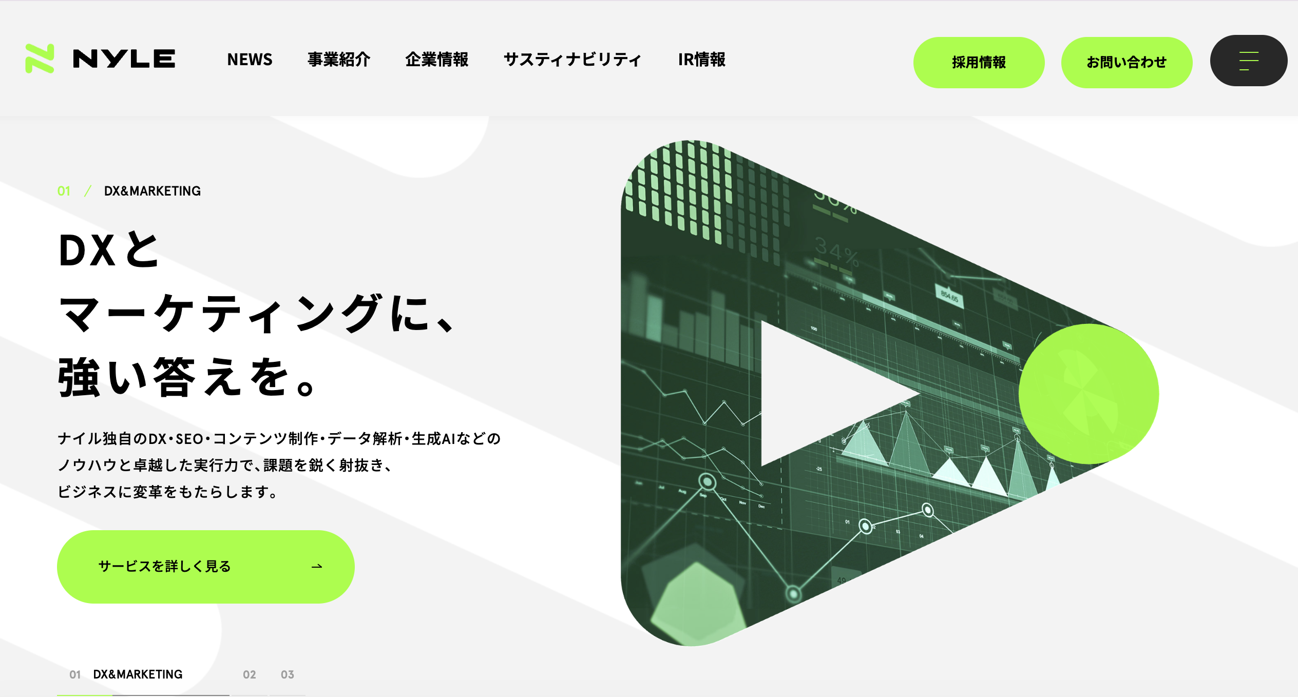 ナイル株式会社のサービスサイト