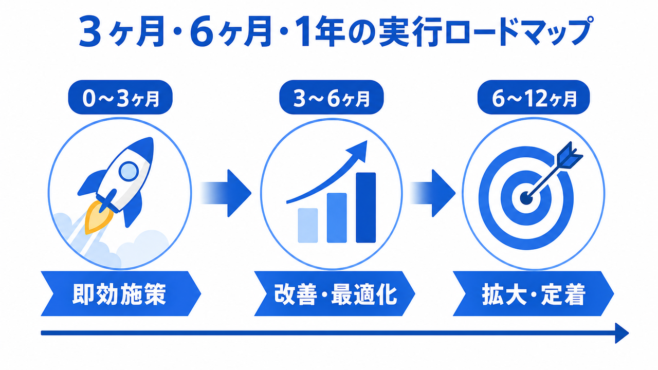 3ヶ月・6ヶ月・1年の実行ロードマップ