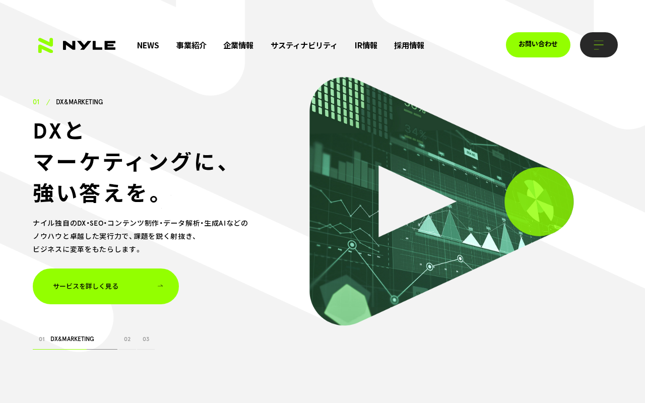 ナイル株式会社の公式サイト